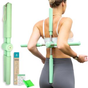Posture Corrector Yoga Cross Stick - Back Pain Relief for Men Women - Stretcher and Straightener for Upper and Lower Back - Stretch Pole - Neck Hump Equipment bar Device Brace