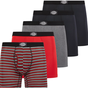 Dickies 5 Pack Mens Boxer Briefs With Pouch, Moisture Wicking Performance Underwear For Men (S)