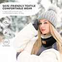 Winter Neck Warmer,Fleece Lined Infinity Scarf Thicken Windproof and Dust Skiing Circle for mens women Double-Layer Knit Chiristmas Gift for Women Men Girl Boy Stocking Stuffer Filler (Black)