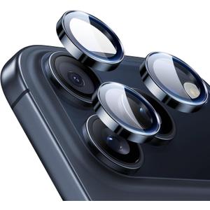 ESR Camera Lens Protector for iPhone 17 Pro Max/17 Pro/16 Pro Max/16 Pro/15 Pro Max/15 Pro/14 Pro Max/14 Pro, Ultra-tough HD Individual Lens Protectors, Ultra-thin Tempered Glass, 1 Pack, Blue
