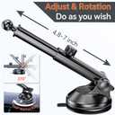 GPS Suction Cup Mount for Garmin GPS MountStrong suctionReplacement GPS Dash Mount 17mm Ball Mount Long Dashboard Windshield Car Holder for Garmin Nuvi Drive Dezl RV Driveassist,GPS Holder for Truck