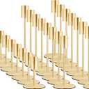 zeochyni Set of 24 French Gold Taper Candle Holders Bulk Candlestick Holders, Decor Candle Stick Candle Holder for Table or Mantel Centerpiece, Wedding, Dinning, Party Home Decor