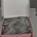 G&T Wig Old Lady Wig for Grandma Costume 100 Days of School Sliver Grey Curly Granny Wig For Old Women's Cosplay Party Halloween Use (5pcs Set)