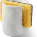 Koville Marble Sponge Holder for Kitchen Sink Counter, Natural Stone Sponge Caddy for Sink Organizer, Dish Drying Rack, Marble Kitchen Accessories, Housewarming Gifts(Namib Fantasy), Small