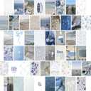TwoDays Coastal Granddaughter Room Decor, Beachy Aesthetic Wall Collage Kit, Coastal Cowgirl Wall Art Prints for Teen Girls Bedroom, Beach Artwork. (Set of 50, 4"  6")