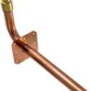 1/2 inch Pex A Expansion Stub Out Elbow with Flange 4 inch x 8 inch, F1960, Copper, 30-3-7=2X, 2 Pieces
