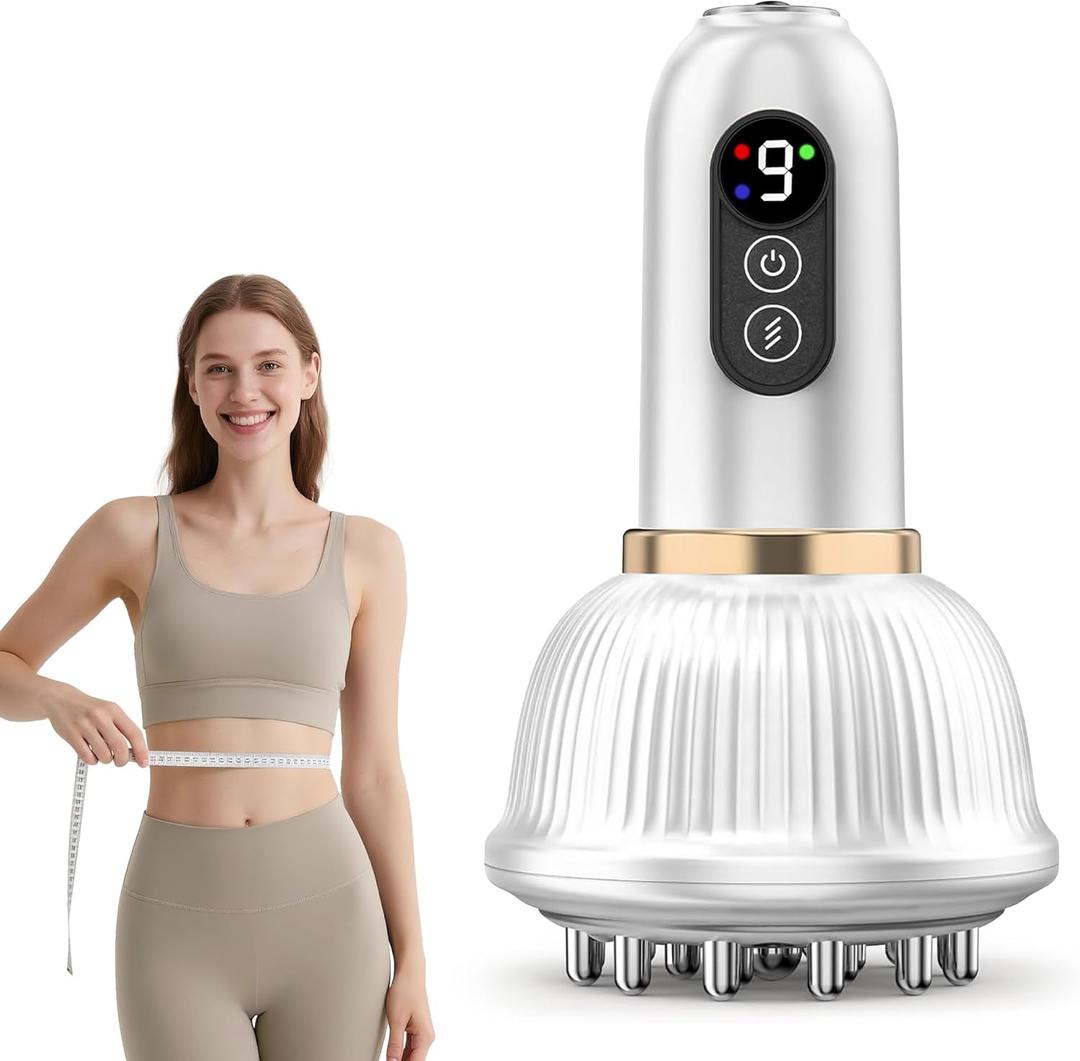 Lymphatic Drainage Massager & Anti Cellulite Massage Tool,Fascia Blaster for Cellulite,Helps Reduce Stretch Marks for Legs, Arms & Belly,Body Sculpting Machine with Microcurrent, Light, Vibration