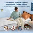 Bedsure Twin XL Mattress Topper - 800 GSM Waterproof Mattress Protector for College Dorm Room Essentials with 8-21 Inches Deep Pocket, Dorm Mattress Topper Twin XL Bed Topper for Bedroom - White