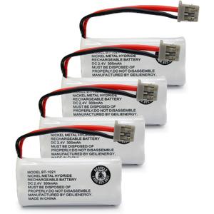 GEILIENERGY 2.4V 300mAh BT-1021 BT-1025 BT-1008 BT-1016 Phone Battery Compatible with Uniden BT1021 Empire CPH-515B BBTG0798001 Cordless Phone (4-Pack)