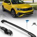 for Volkswagen Tiguan Roof Rack Cross Bars 2018-2026 & VW Taos 2022-2026, Lockable 300 lbs Aluminum Roof Rails Crossbars Rooftop Cargo Bar, Not for Tiguan Limited