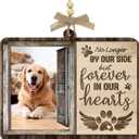 2 x Dog Photo Frame Memorial Ornaments, Personalized Ornaments for Pet Loss Sympathy Gift, Memorial Picture Frame Ornament for Hanging Decor, Loss of Dog Customized Gifts