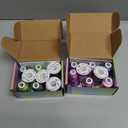 2 x Simthread Purple Embroidery Thread 8 Shades Compatible with Brother Colors, 550 Yards Each, 40WT Polyester, for Brother, Babylock, Janome, Singer & Other Machines, (Mix Sets)