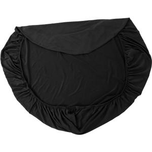 Veemoon Elastic Square Table Cover Stretch Fitted Polyester Tablecloth for Outdoor Picnic Garden and Market Stalls Non-Slip Square Tablecloth in Solid Color for Home and Party Decoration (Black)