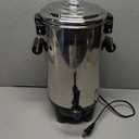 30 Cup Coffee Urn - Quick-Brewing Stainless Steel Double-Faucet - Perfect For Espresso, Hot Water, Tea, Hot Chocolate - Stainless Steel