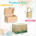 CroBlissful 36 Set 4.7x3.2x3.2'' Unfinished Wood Box with Lock, Classic