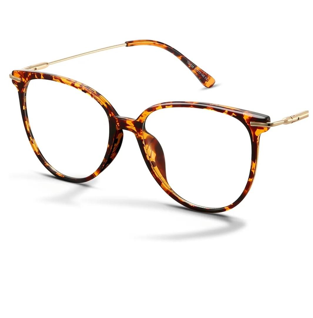 Gaoye Blue Light Blocking Glasses - Trending Round TR90 Frames, Metal Arms, UV400 Protection - Matching Soft Case