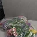 36 Bundles Artificial Flowers for Outdoor Indoor Garden Home Decoration, Look Real for Front Door Porch Patio Yard Balcony, Faux Flower Daisy with Eucalyptus Leaves Fake Plants, 6 Colors