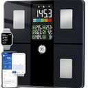GE Scale for Body Weight, Body Fat, BMI, Muscle Mass, Smart Bathroom Scales with 14 Body Composition Metrics with Large Display, Accurate Bluetooth Weighing Machine with Fitness App, 400 lbs, Black
