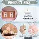 24 Pcs Floating Candles for Centerpieces and Floating Flowers Artificial Flowers Head Vase Filler for Party Home Table Wedding Centerpieces Decoration (Pink)