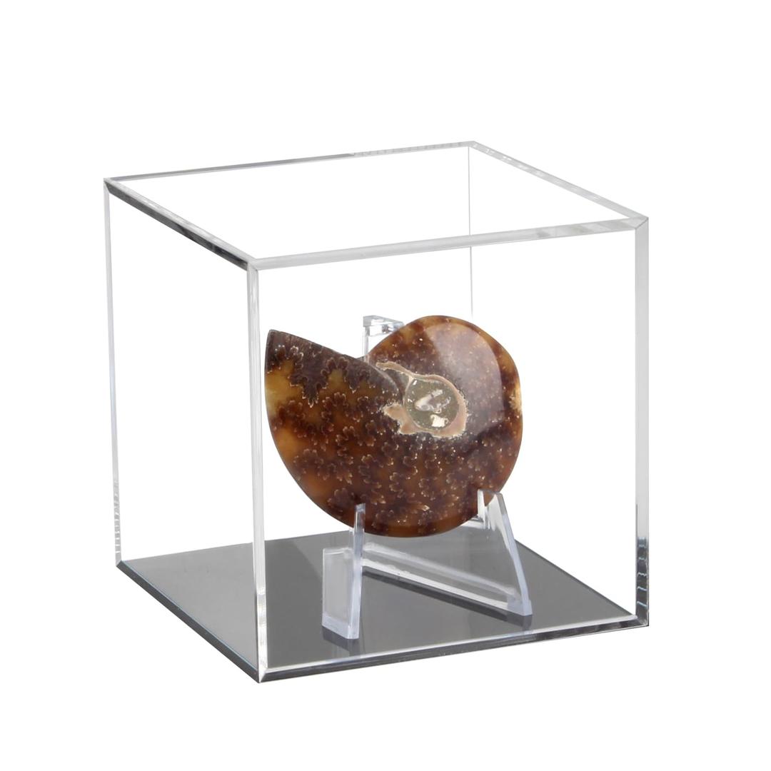 Clear Acrylic Souvenir Collectables Display Case Holder Box, Acrylic Easel Display Stand Box and Stand Holder for Watches Capsules Challenge Medals Chips Photo Crystal Carvings Display