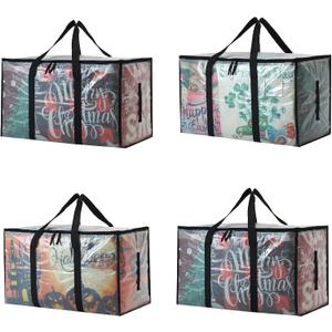 4 Pack Heavy Duty 93L (24.5 Gallon) Stackable Plastic Storage Bins with Lids, Clear Totes  For Home Organization and Storage, Sturdy and Reusable Alternative to Moving Bags