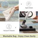 Area Rug 5x7 Washable Rug Low-Pile Machine Washable Wood Wall Texture Rugs for Living Room, Non-Slip Backing Indoor Floor Rugs Carpet for Bedroom Kitchen Laundry Home Office