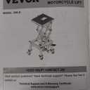 VEVOR Hydraulic Motorcycle Lift Table, 350 lbs Capacity Motorcycle Scissor Jack Lift with Wide Deck, J-Hooks, 4 Wheels, Hydraulic Foot-Operated Jack Stand for ATV Dirt Bikes