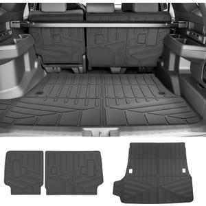 Cargo Mat Compatible with 2025 2026 Toyota 4Runner(Only for 5 Seats Gas) Cargo Liner Backrest Liner Seatback Protector for Toyota 4Runner Accessories(25-26 4Runner)