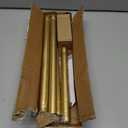 YNL Gold Shower Curtain Rod 32-80 Inch(2.7-6.6ft), Non Slip, Never Rust, No Drill Stainless Steel Spring Tension Shower Rod, Adjustable Tension Rod for Bathroom