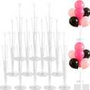 JOYYPOP 12 Sets Balloon Stand Kit, Balloon Sticks with Base Birthday Graduation Party Decorations Wedding 