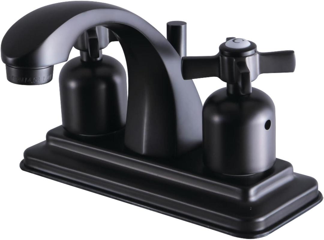 Kingston Brass KB4645ZX Millennium 4-Inch Centerset Lavatory Faucet with Retail Pop-up, 3-7/8 Inch in Spout Reach, Oil Rubbed Bronze