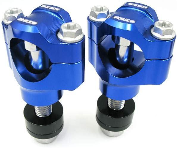 OTOM Motorcycle Handlebar Clamp CNC Aluminum Alloy Bar Clamps 28mm or 1 1/8" For kxf wr CRF HandleBar Riser (Blue, 12mm)