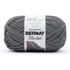 Bernat Blanket Yarn, Dark Grey (1 Pack)