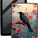 TPU Case for 10.1" Fire HD 10 Tablet (5th/7th/9th Generation,2015/2017/2019 Release) Tablet,Lightweight Black TPU Shockproof Protective Cover for HD 10 Tablet,Black Crows Bird