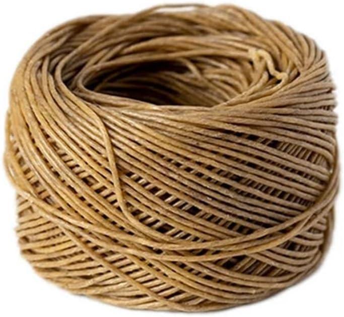 AMPUTEE 1pcs 1.2mm Primary Color Light Hemp Fiber Beeswax Candle Wick Hemp Rope 200ft (61m) (Color : Brown, Size : 1.2mm)