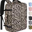 Capolo Travel Backpack for Women Men Waterproof Laptop Backpack Airlines Approved Carry On Backpack Bag Computer Bookbag for Business, Work, Traveling Fits 17 Inch Laptop(Leopard)