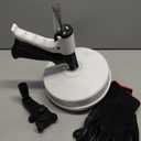 DrainX SPINFEED 50 Foot Drum Auger | Use Manually or Drill Powered - Auto Extend and Retract Plumbing Snake | Work Gloves and Storage Bag Included