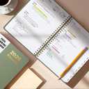 Timart 2026 Planner, Weekly and Monthly Planner, January 2026 - December 2026 Agenda Book, Hardcover 2026 Calendar Planner Book with Tabs, Inner Pocket For Women & Men, Perfect for Office School Home Supplies, A5 (6.3" x 8.5")-Green