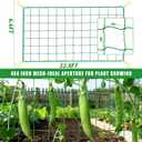 6.6x32.8FT Trellis Netting for Climbing Plants,Trellis Netting with Plant Clips, Heavy-Duty PE Trellis Net for Cucumber, Tomato, Vegetables, Fruits, Sweet Pea Plants
