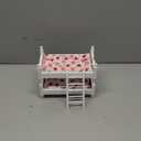 Z MAYABBO Wooden Dollhouse Furniture of Baby bunk Bed with Ladder for Miniature Dollhouse Accessories - 1/12 Scale