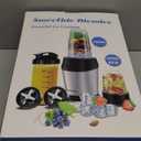 Colarlemo 12-Piece Smoothie Blender Maker 25,000 RPM Personal Blender for Ice Crushing Smoothies & Frozen Drinks Nuts with 23oz, 32oz, 37oz Portable Cups Two 6-Leaf Stainless Steel Blades, Silver