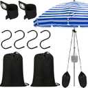 2 Pack Large Summer Beach Umbrella Sand Bags Portable Waterproof Canopy Weight Sandbag for Umbrella Legs Heavy Duty Sandbag Kits for Umbrella Base Instant Tent and Umbrella Weights
