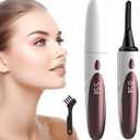 Heated Eyelash Curler Heated Lash Curler 24 Hours Long Lasting Electric Eyelash Curler Fast Heat Up Within 10s Heat Eye lash curlers for Women Rechargeable Type-C 4 Heating Modes (White)