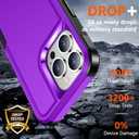 SPIDERCASE Designed for iPhone 13 Pro Case, [10 FT Military Grade Drop Protection] [with 2 pcs Tempered Glass Screen Protector] Cover for iPhone 13 Pro 6.1 inch (Dark Purple)