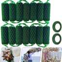 14Pcs Floral Foam Garland 9.2Ft Sponge Blocks Kit, Absorption Flower Holder Arch Door for Wet Dry Fresh Flowers Arrangement for Wedding Garden Home Decor (Floral Tape x 2pcs) (Green)