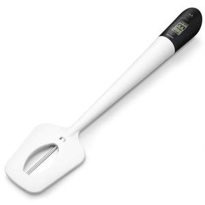 Lightbeam Digital Candy Thermometer, Instant Read Kitchen Cooking & Spatula Thermometer Temperature Reader & Stirrer in One BPA Free Food Grade Material (white)