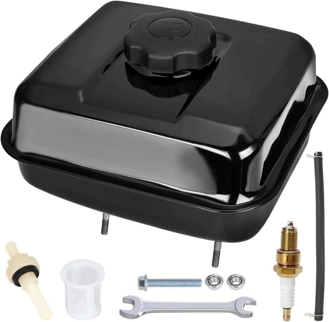 YOXUFA Gas Fuel Tank Replacement for Predator 212 196cc Coleman CT200U BT200X KT196 Baja Warrior MB200 Yerf Dog GX160 168F 200cc 224cc 6.5hp 5.5hp Powersports Mini Bike Go Kart Small Engine Parts