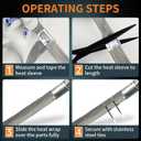 Titanium Spark Plug Wire Heat Shield, 1/2" I.D.  10 Ft Fuel Line Heat Shield Sleeve, Fiberglass-Basalt Composite Spark Plug Boot Protector for LS1/LS2, SBC/BBC 350 454 Car Truck