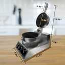 Commercial Waffle Maker, 1200w, 110v Round Waffle Iron, Non-Stick Stainless Steel Waffle Baker Machine with 122-572 Adjustable Temperature and Timer Control