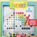 Chuckle & Roar - Magnetic Dot Art Designer - Kids Color by Number Toy - Mess Free Stencil Art for preschoolers - Magnetic Pen and Stencils Included
